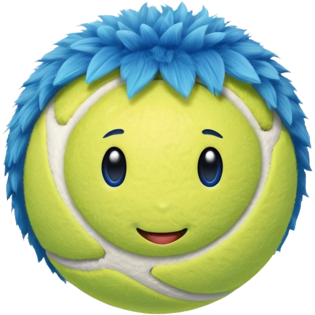 full blue tennis ball emoji