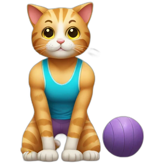 cat in a gym emoji