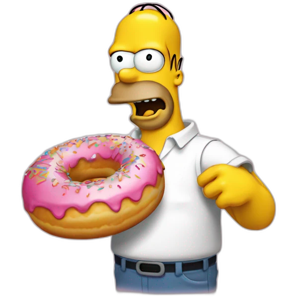 Homer qui mange un donuts emoji