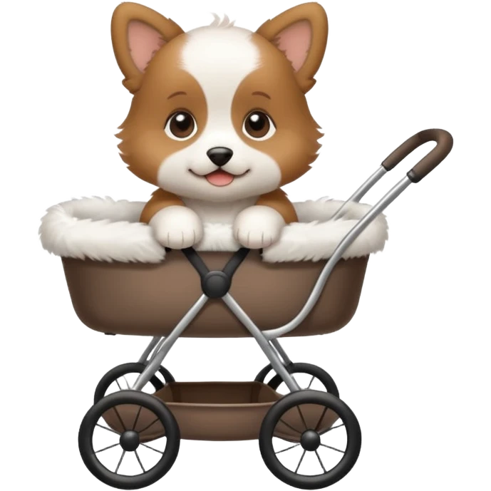 Stroller in puppy emoji