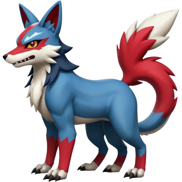Lucario-Zoroark-Zangoose-Zeraora-Fakémon-hybrid-creature (full body)  emoji