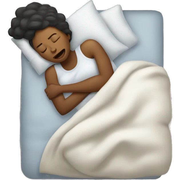 Woman sleeping and having a nightmare emoji