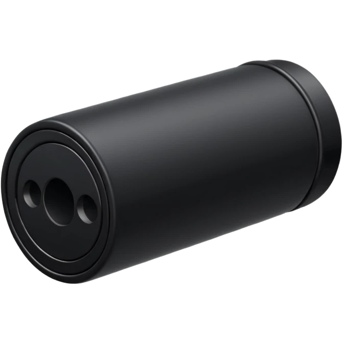 Black optical cable sleeve, side view emoji