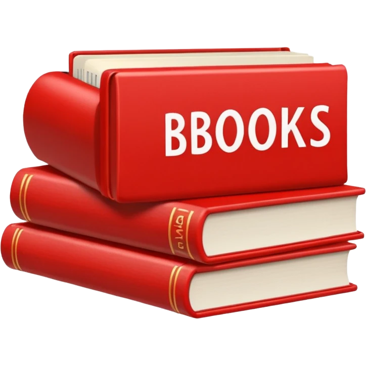 the inscription in red letters "read books" emoji