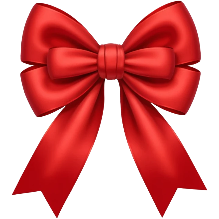 a red bow emoji