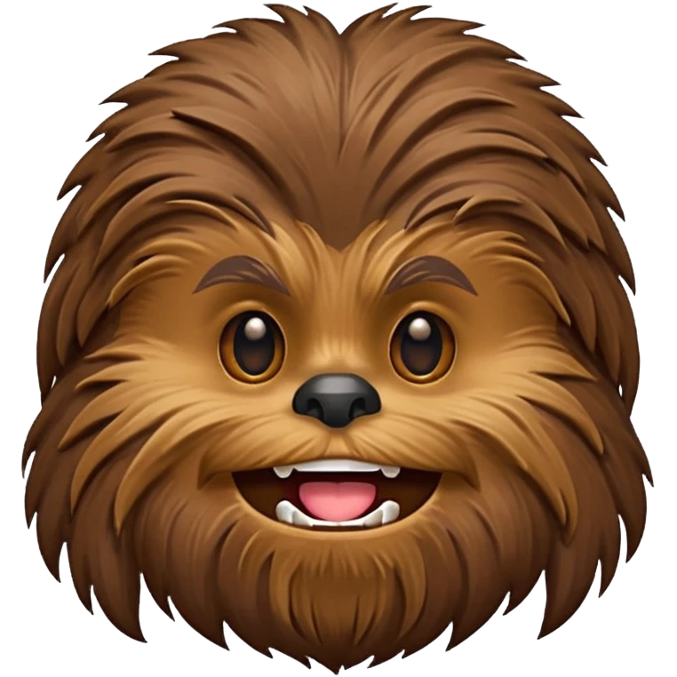 crea un emoticono de la cara de chewbacca en formato png emoji