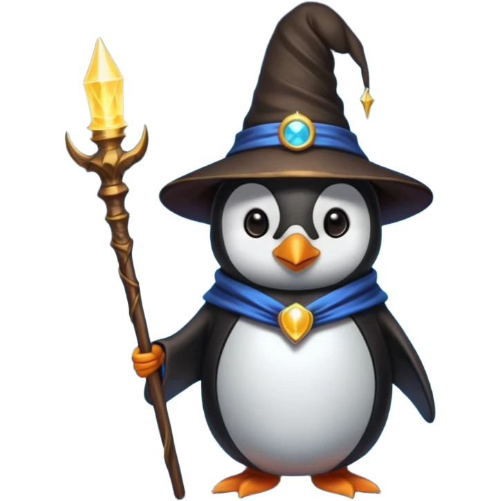 Penguin Wizard emoji
