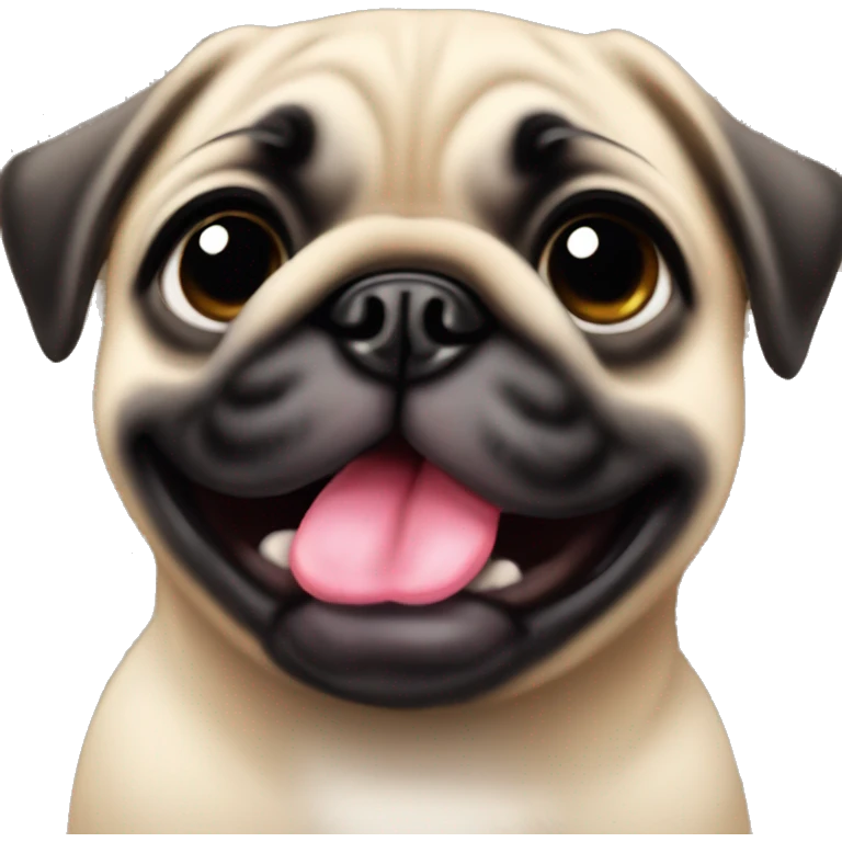 baby pug sticking out tongue emoji