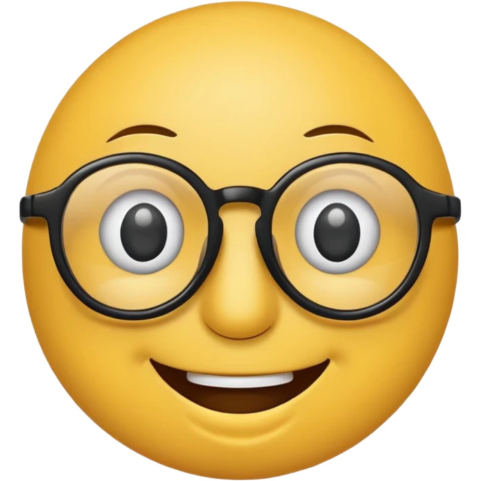 Smart smiley with glasses stock vector make him black emoji