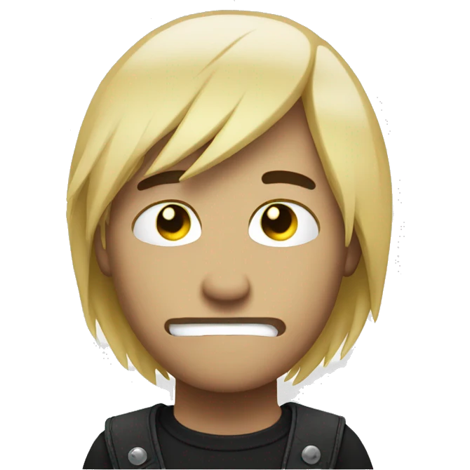 A emoji being emo emoji
