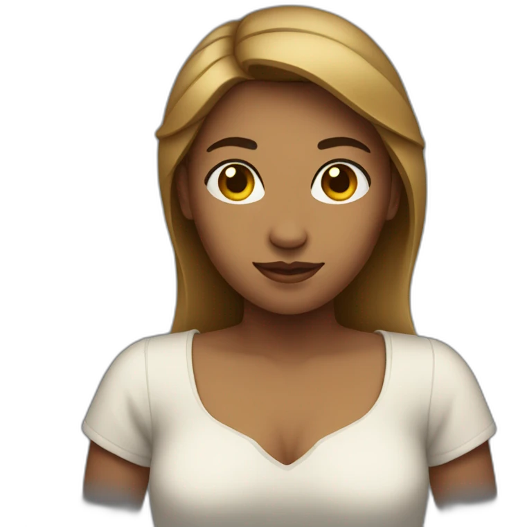 Woman, holding up her chest emoji