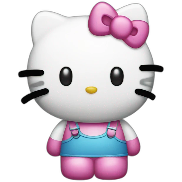 Hello kitty saying hi emoji