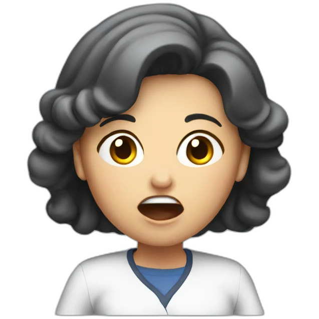 paula yelling at tablets emoji