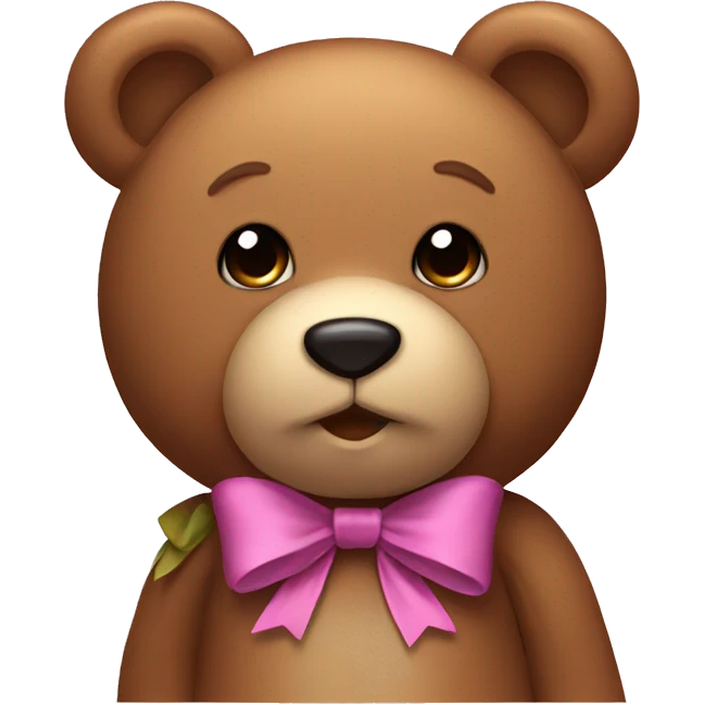 teddy bear with bow emoji