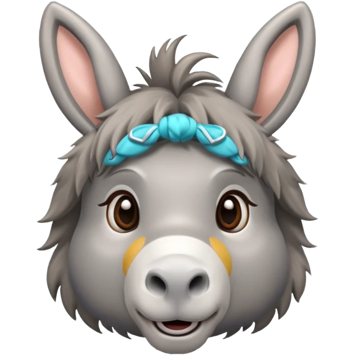 Cute donkey emoji