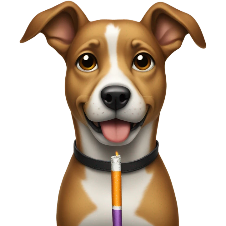 Dog smoking emoji