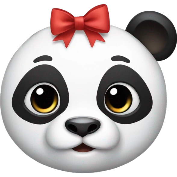 Panda with bow emoji