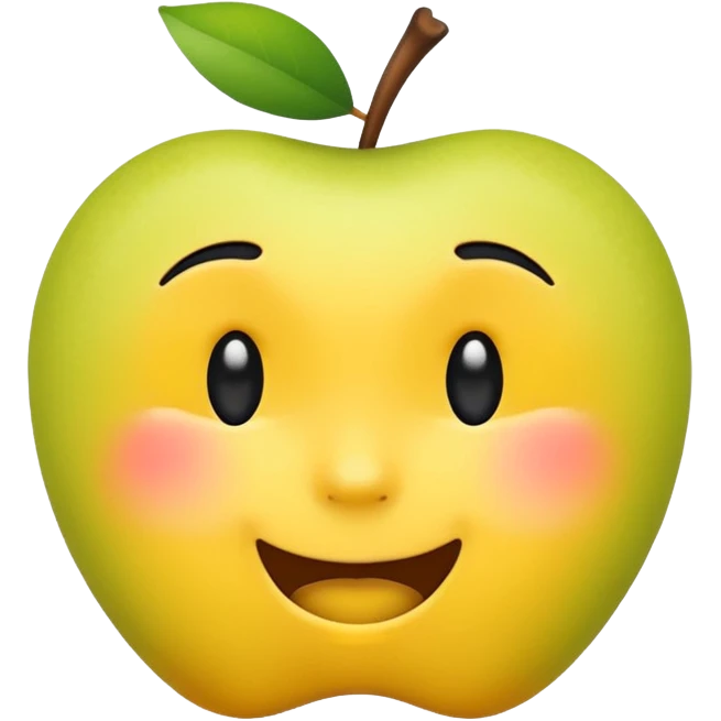 winking face emoji, playful and friendly, apple style emoji