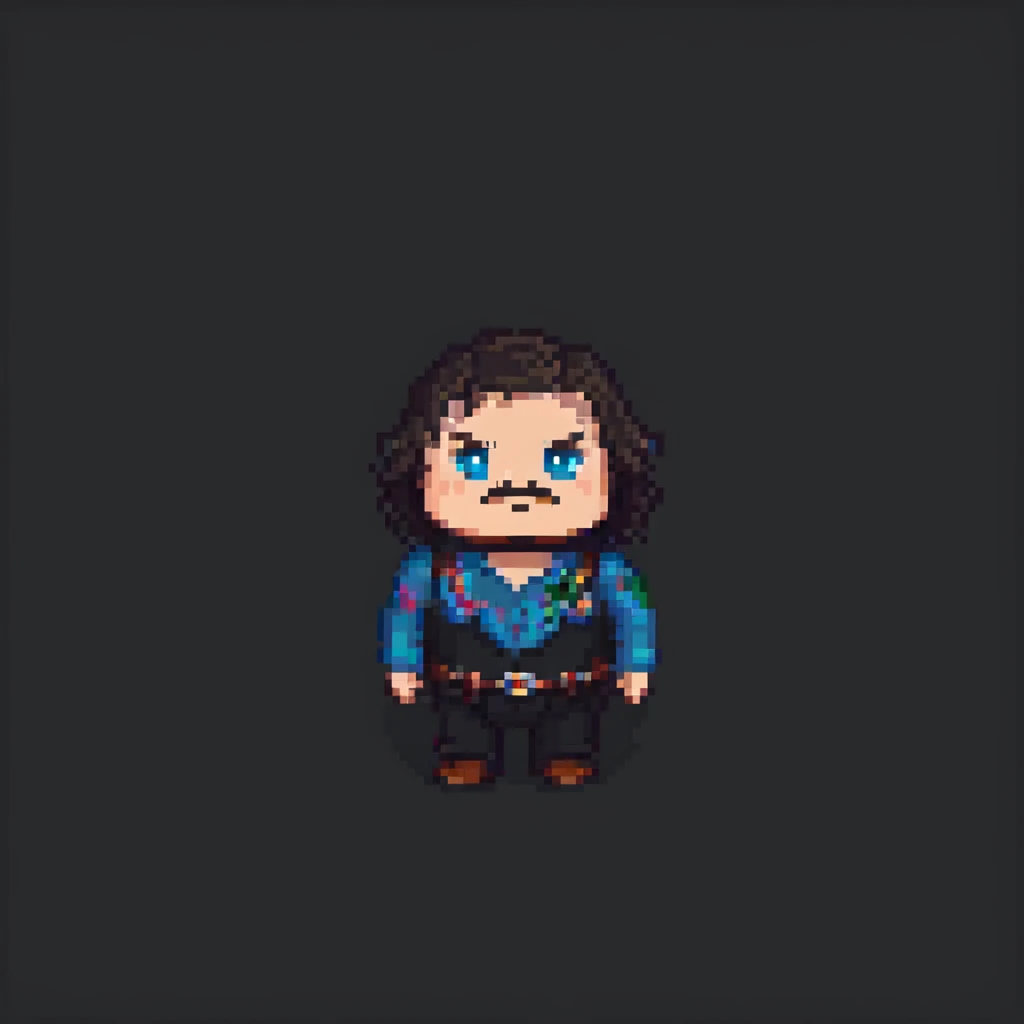portrait of Jack Black in pixel art style emoji