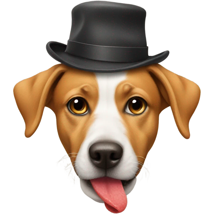 dog eating a hat emoji