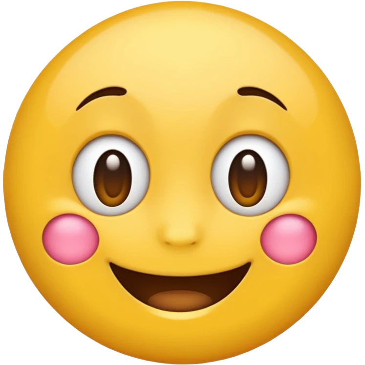 Emoji, yellow round teasing smile emoji