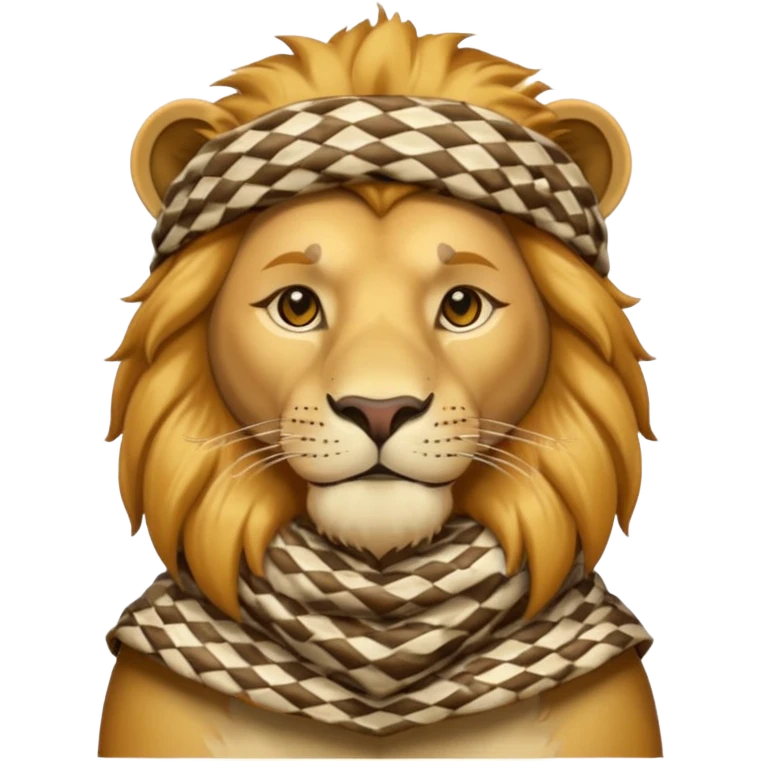 León con keffiyeh emoji