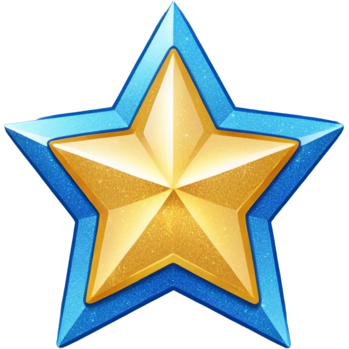 icon instagram em forma de estrela glitter blue emoji