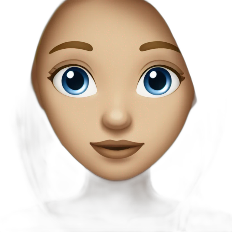 Blonde aux yeux bleus et  cheveux blonde et brune emoji