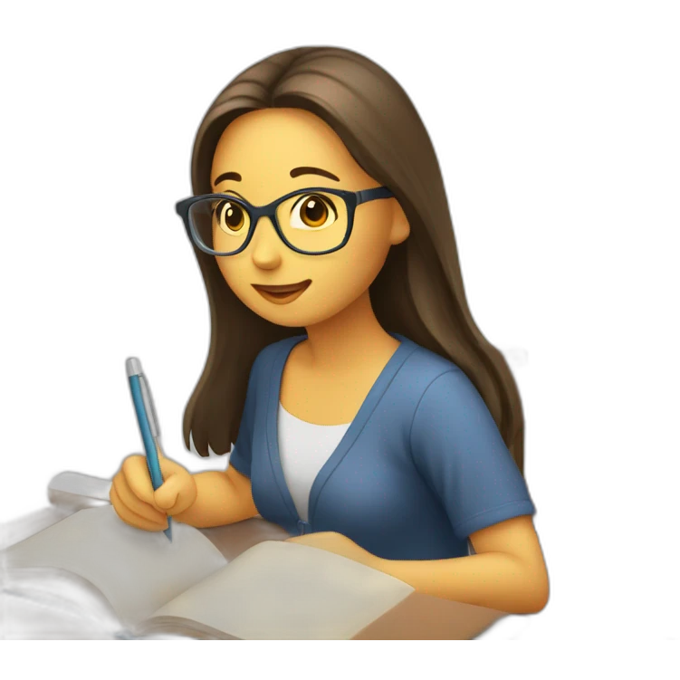 girl studying emoji