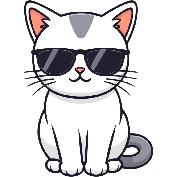Cat with sunglasses emoji