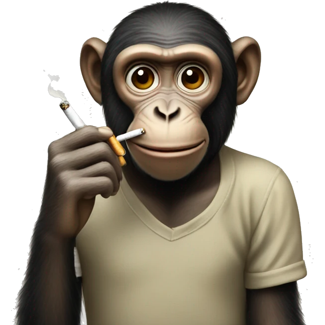 Monkey with cigarette  emoji