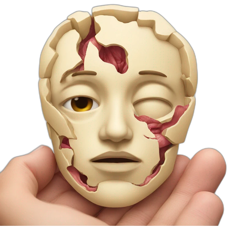 dissected face emoji