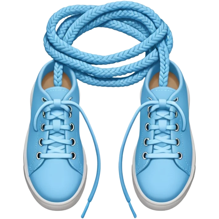 make an emoji of light blue shoe laces emoji