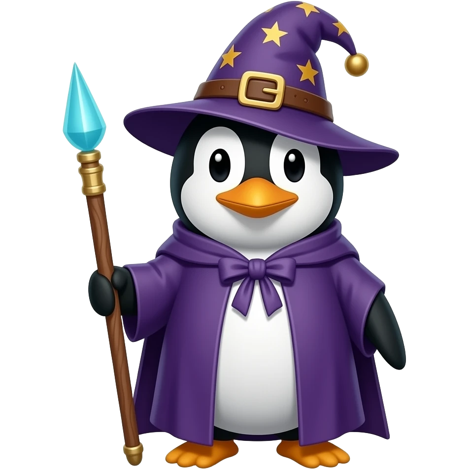Penguin Wizard emoji