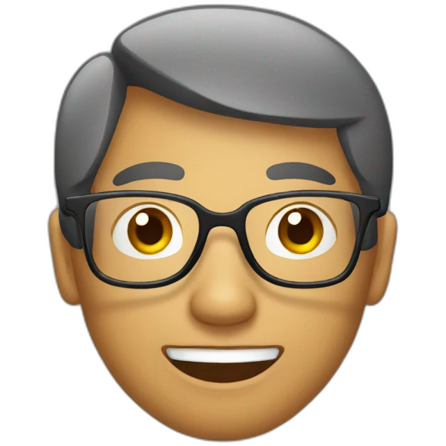 Filipino with eye glasses emoji