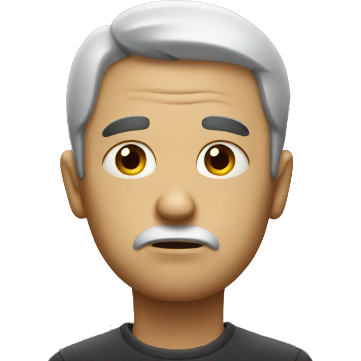 man with sad face emoji