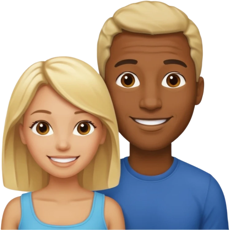 black guy with a blong girl emoji