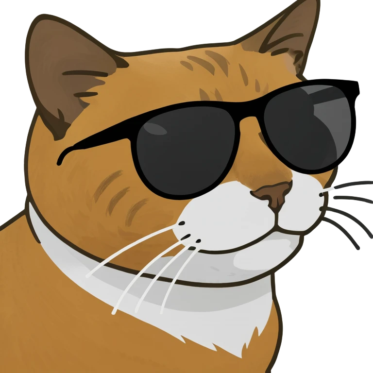 Cat with sunglasses emoji
