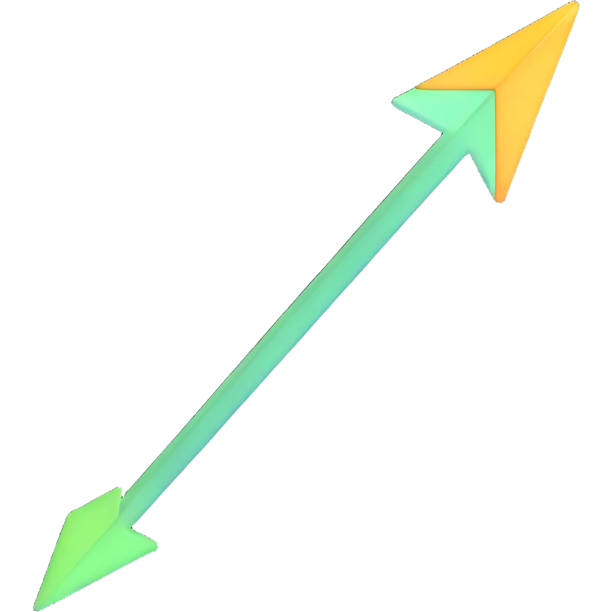 transparent glass arrow emoji