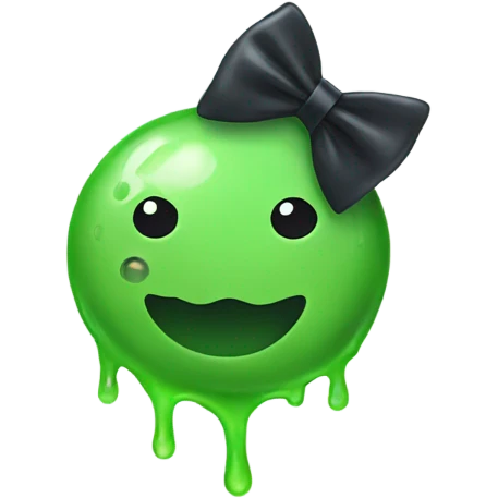 Slime with a bow emoji
