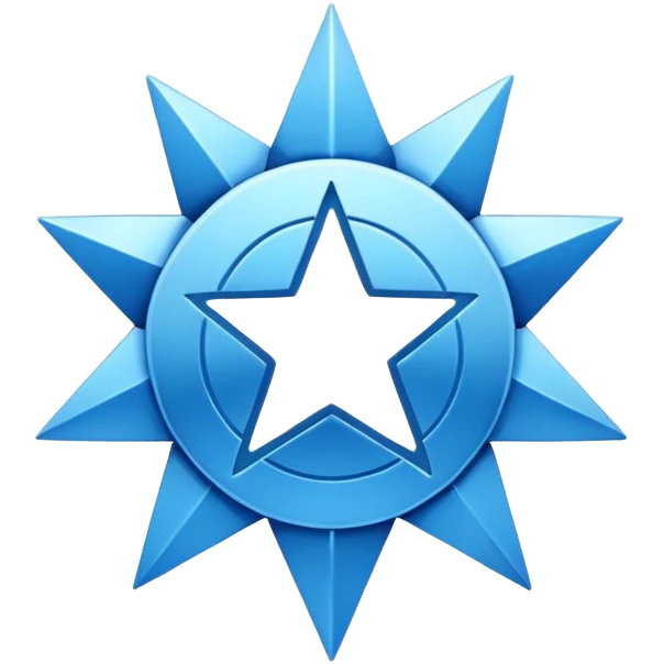 blue medical star symbol emoji