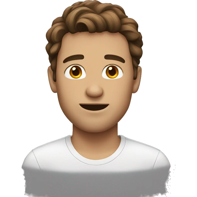 Guy with brown hair emoji