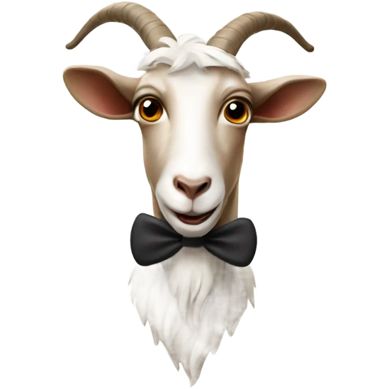 Einstein goat with mustache  emoji