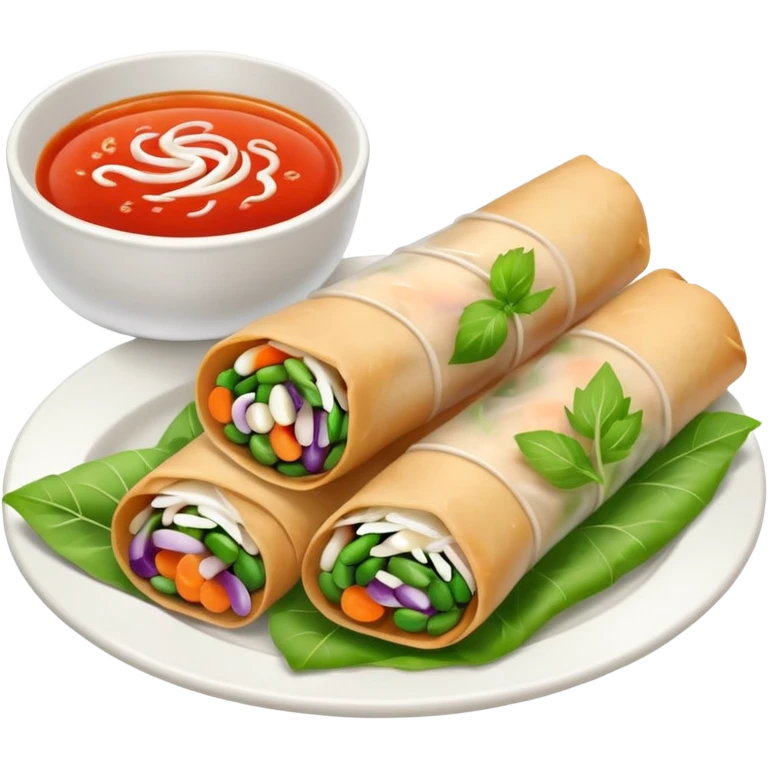 One Thai uncooked spring roll emoji