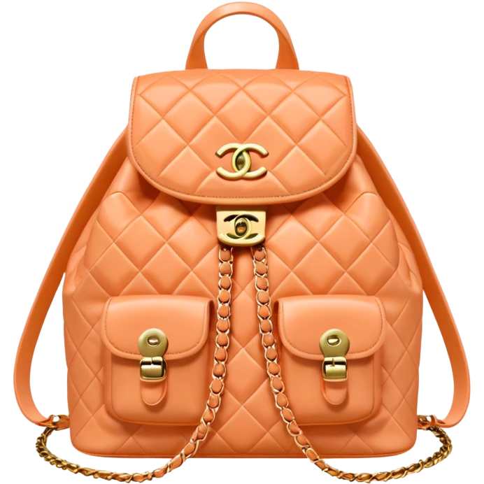Peach colored Chanel backpack emoji