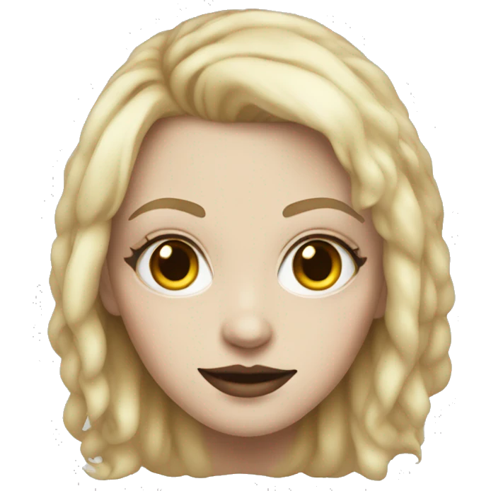 white girl with clown makeup emoji