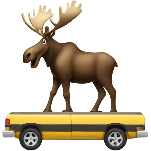 Moose driving a volts wagon  emoji