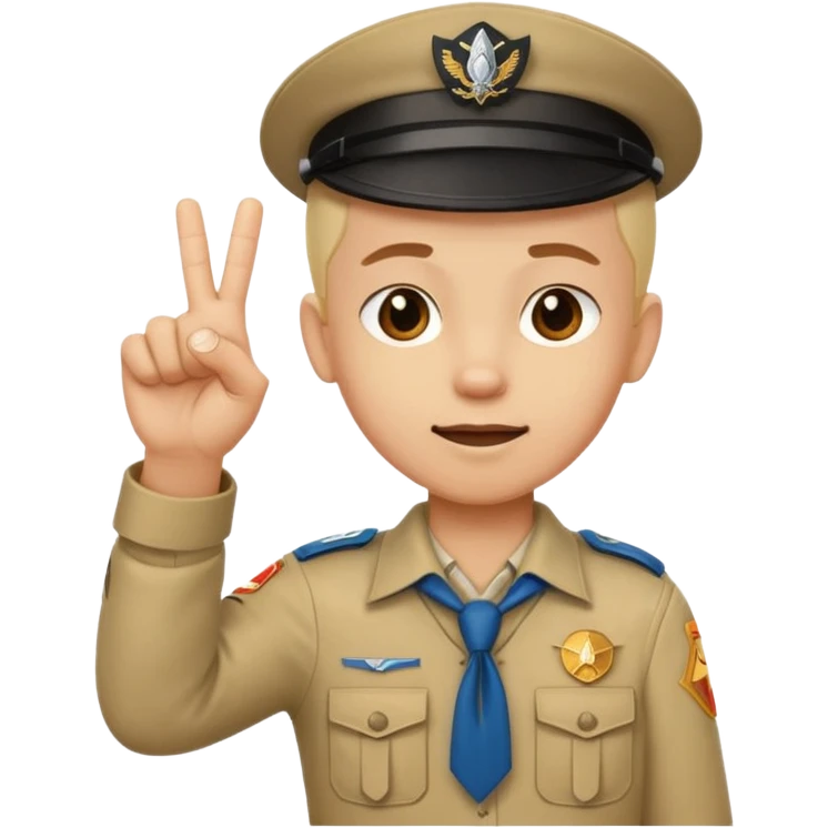 main scouts avec trois doigts du milieu levés   emoji
