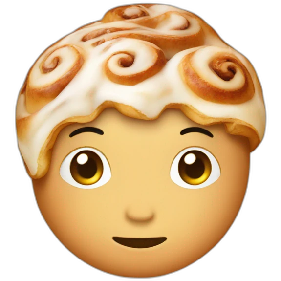 cinnamon roll head emoji