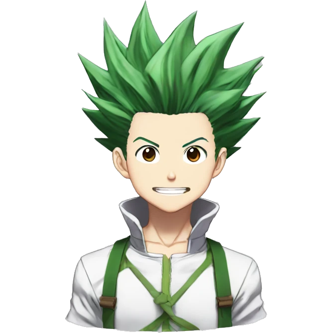 Gon from hunter x hunter with hisoka emoji